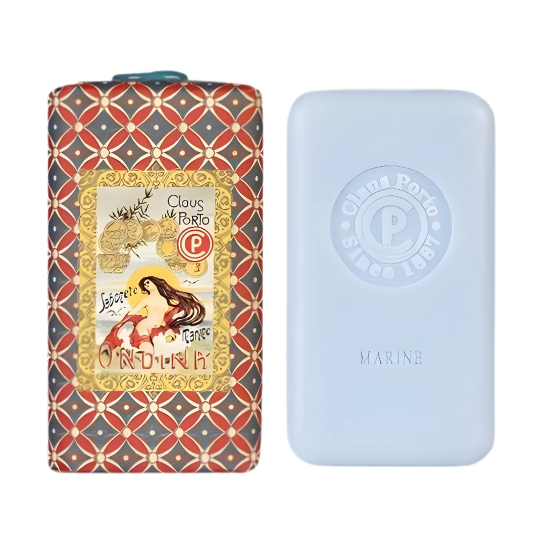 Savon solide Ondina Sea Mist de Claus Porto avec ambretmusc, formule enrichie à l'huile de mangue pour hydratation douce