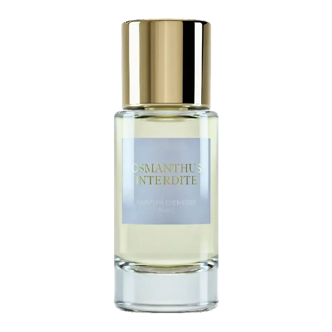 Flacon de parfum Osmanthus Interdite, eau de parfum fruitée musquée de Parfum d'Empire, collection Ambre & Musc.