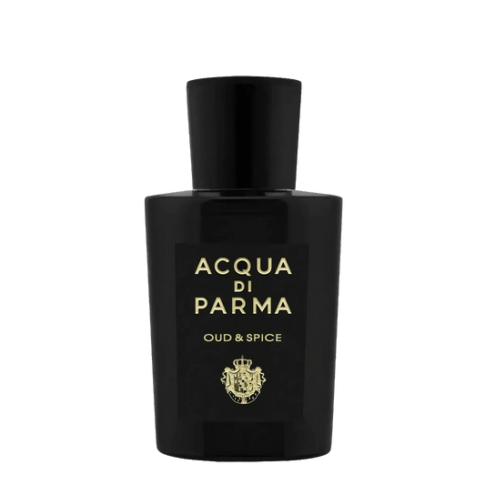 Eau de parfum Oud & Spice d'Acqua Di Parma, fragrance opulente de oud et agrumes vibrants avec ambretmusc