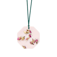 Palet botanique La Rose aime la Menthe de Carrière Frères, fragrance de rose turque et menthe en cire rose, collection ambretmusc