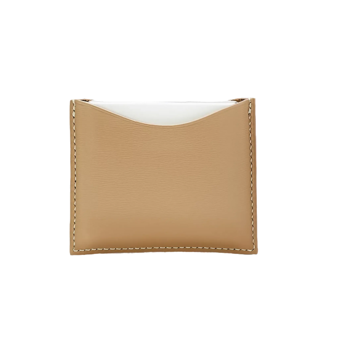Poudrier en cuir camel, écrin rechargeable de La Bouche Rouge avec ambretmusc, artisanat français des Tanneries du Puy