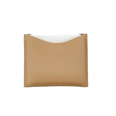 Poudrier en Cuir Camel