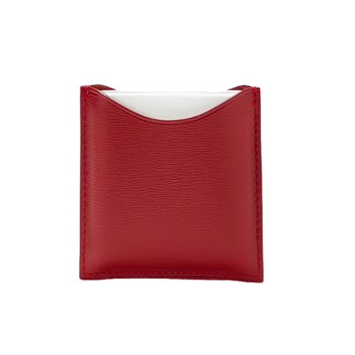 Poudrier en Cuir Rouge