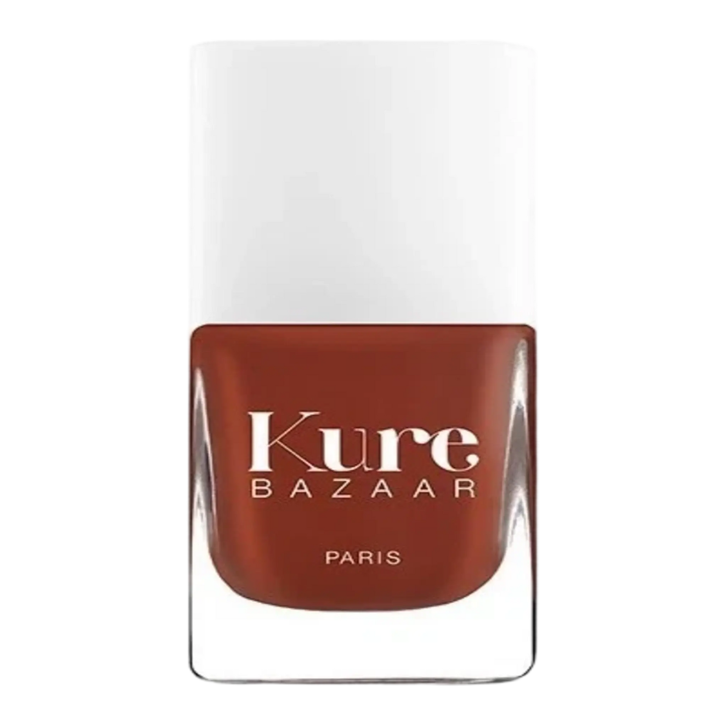 Vernis à ongles Puglia de Kure Bazaar, teinte inspirée des Pouilles mêlant rouge, orange et brun avec ambretmusc