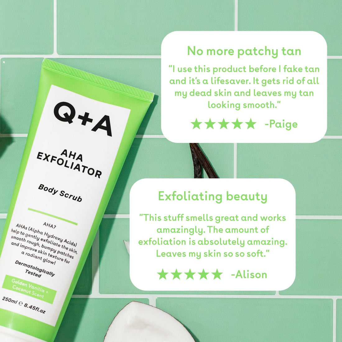 AHA Exfoliator Body Scrub | Q+A
