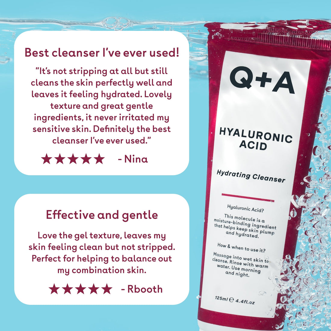 Hyaluronic Acid Hydrating Cleanser | Q+A