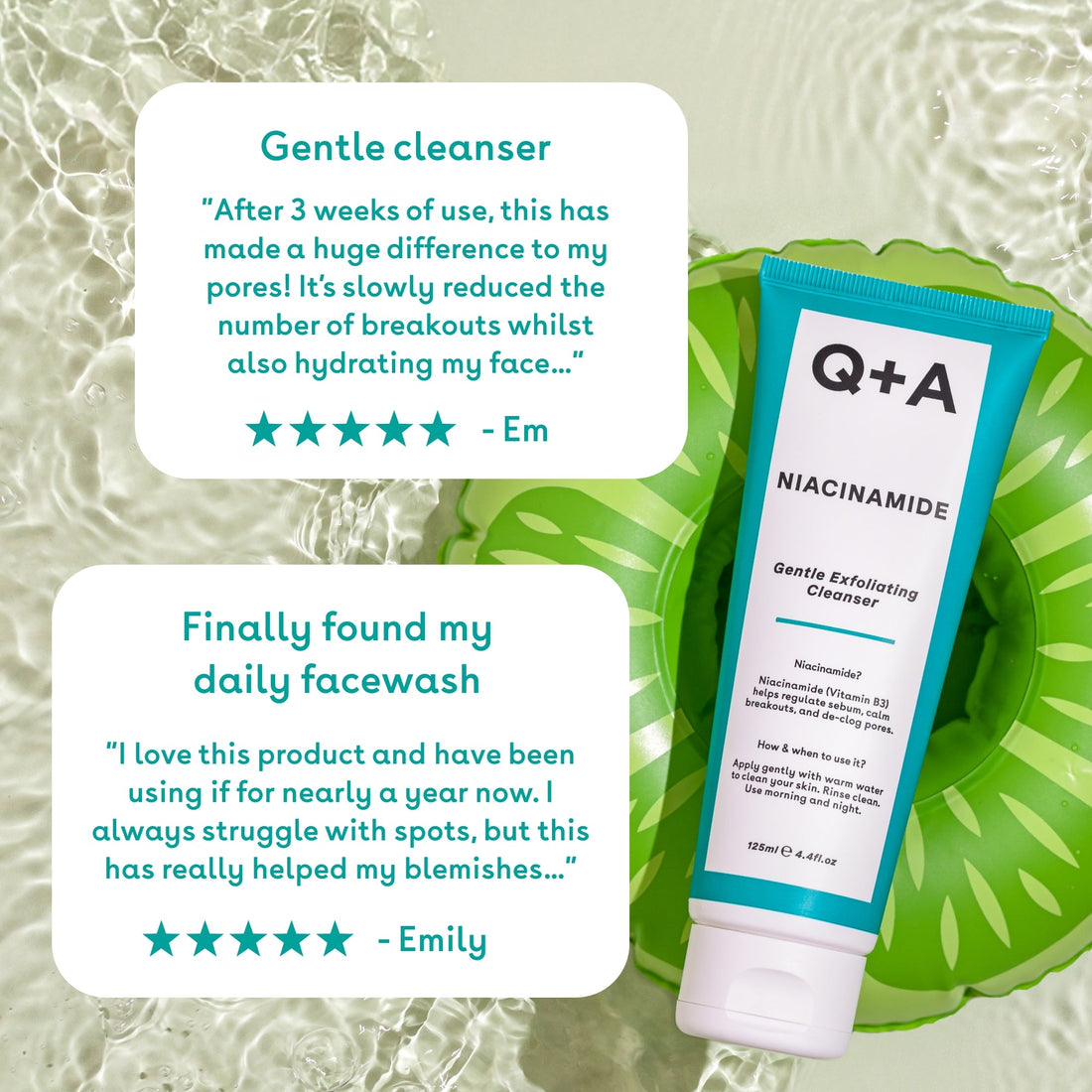 Niacinamide Gentle Exfoliating Cleanser | Q+A