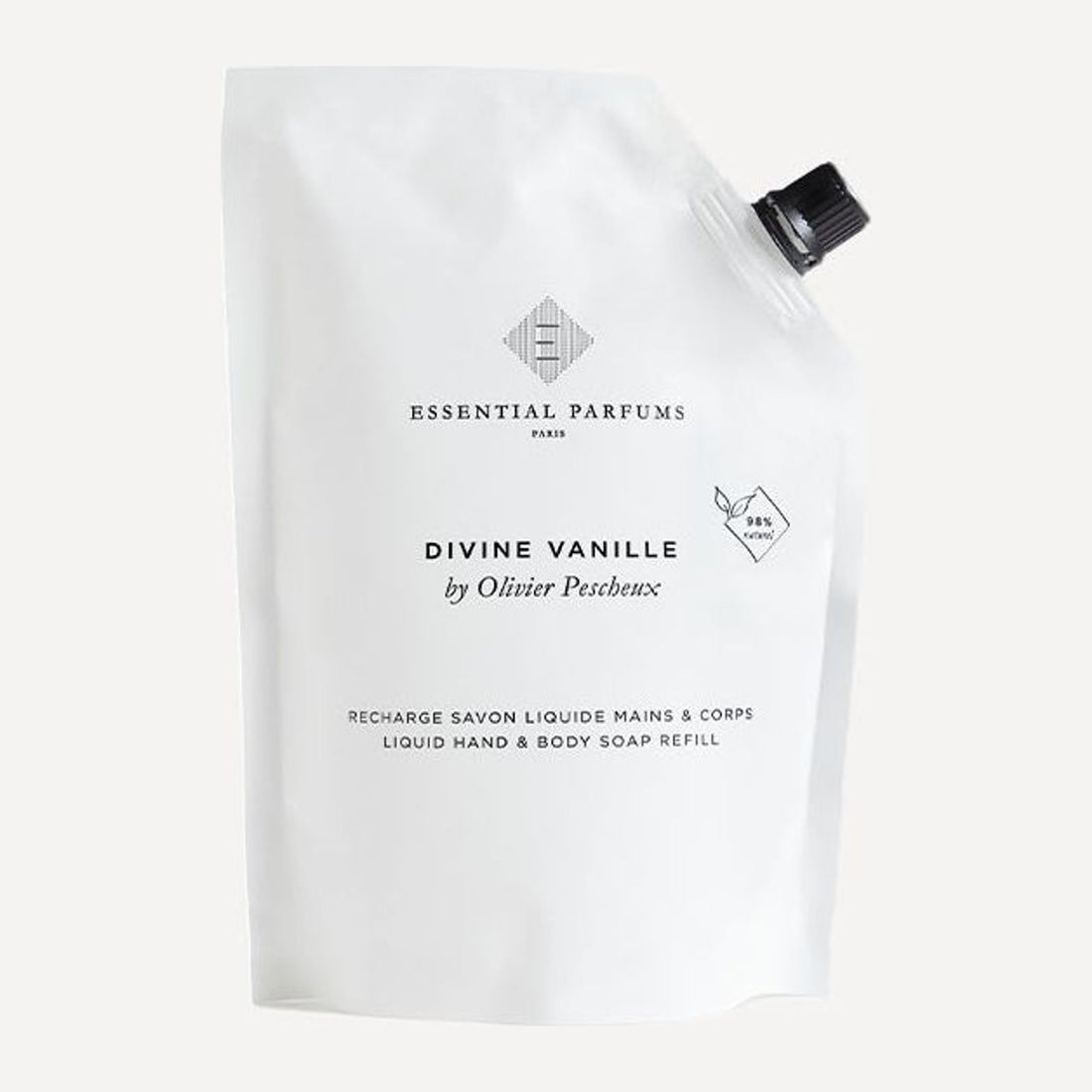 Recharge Savon Liquide Divine Vanille Essential Parfums 500ml