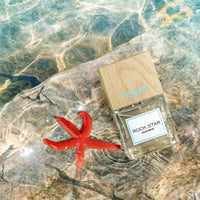 Eau de parfum Rock Star de Carner, fragrance marine aux notes de bergamote, algue et fleur d'oranger avec ambretmusc