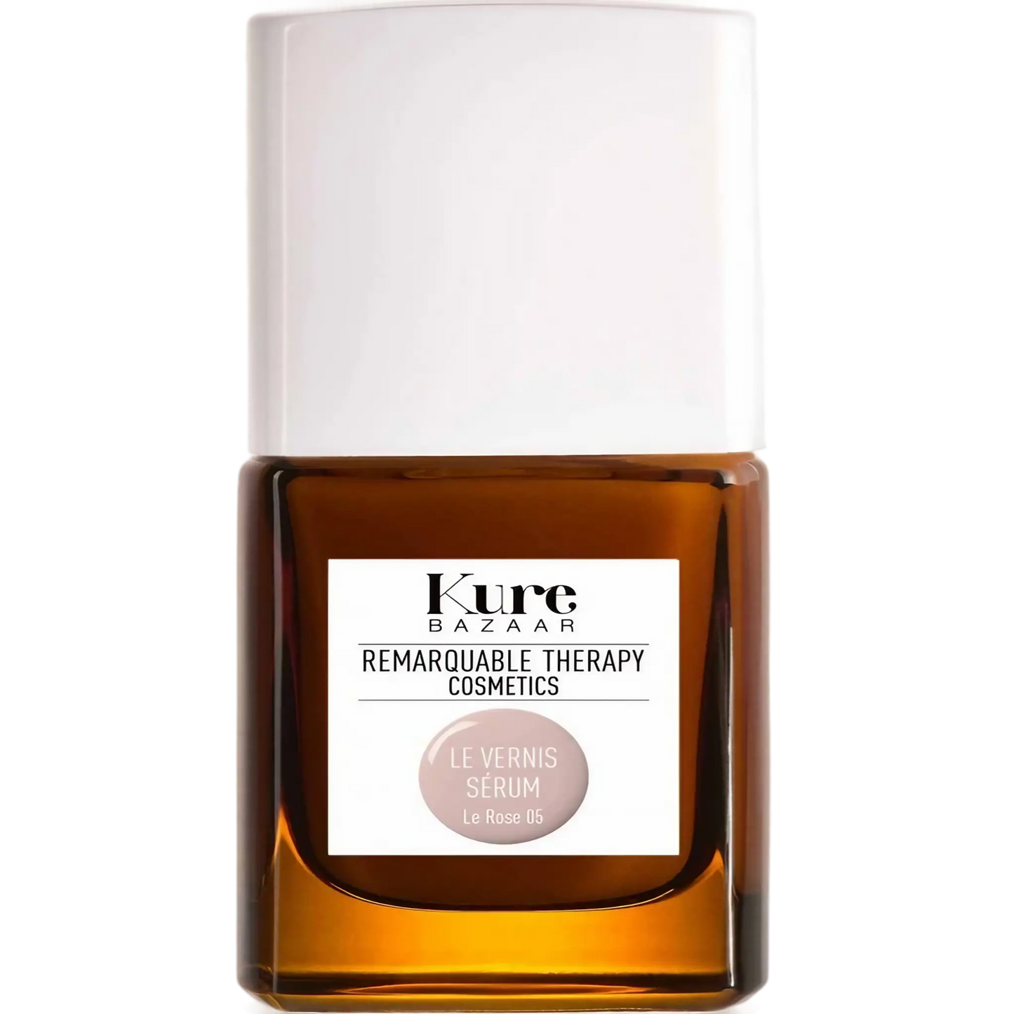 Vernis sérum Rose 05 en teinte rose tendre et nude couvrant, soin pour ongles fragilisés de Kure Bazaar, collection Therapy Cosmetics ambretmusc