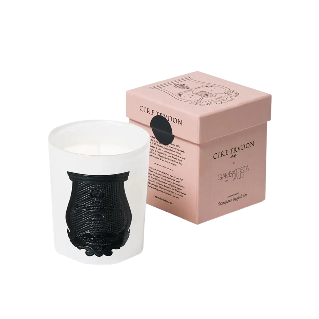 Bougie parfumée Rose Poivrée de Trudon, notes de roses fraîches et poivre noir de Toscane en collection ambretmusc.