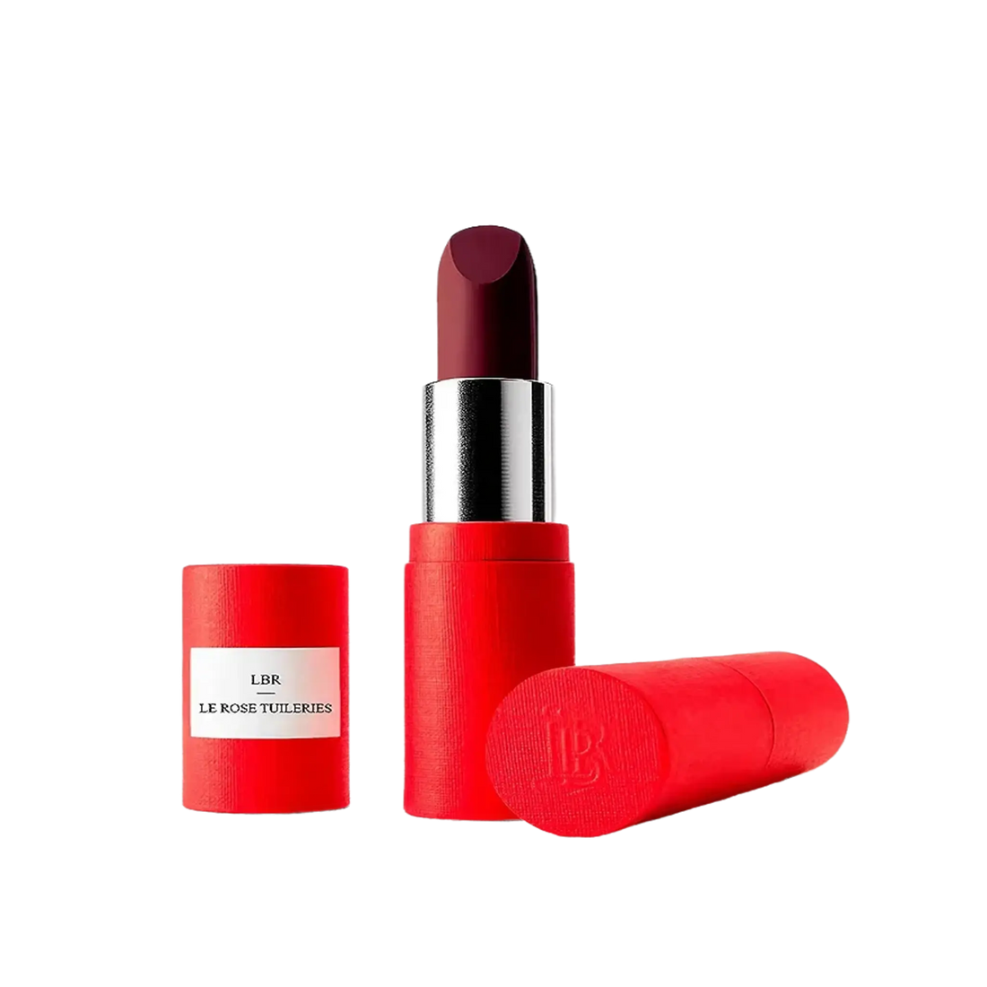 Rouge à lèvres Le Rose Tuileries en bordeaux mat de La Bouche Rouge ambretmusc, formule sérum naturelle végane enrichie à l'algue bretonne