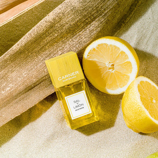 Eau de parfum Sal Y Limon de Carner avec ambretmusc, notes citron vert et bergamote rafraîchissantes
