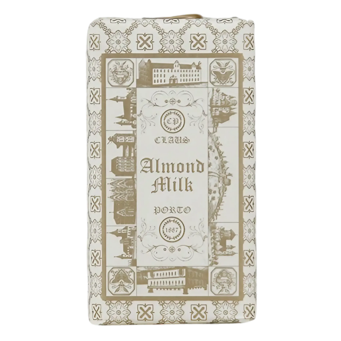Savon solide Double Almond Milk Claus Porto ambretmusc pour hydratation douce de la peau