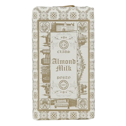 Savon solide Double Almond Milk Claus Porto ambretmusc pour hydratation douce de la peau