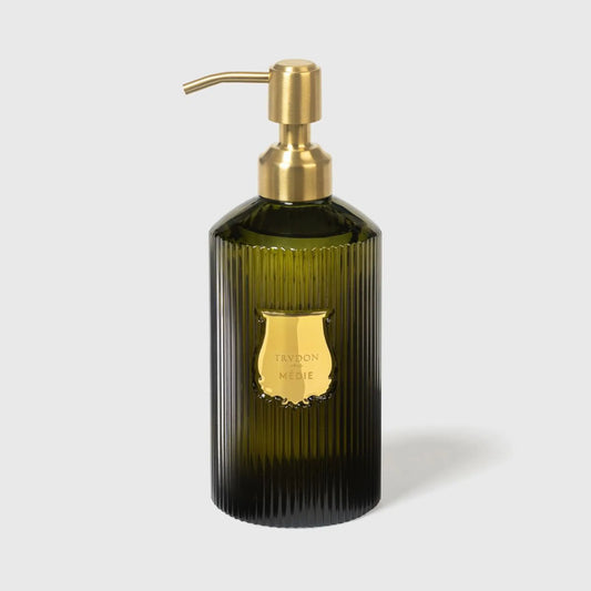 Savon liquide VIXI pour les mains par Trudon, collection ambretmusc, flacon rechargeable 350 ml aux notes boisée de santal, sauge et jasmin.