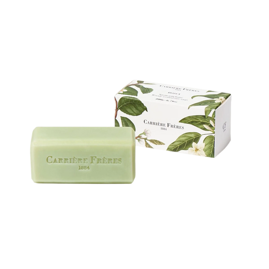 Savon solide Bosci par Carrière Frères, parfum boisé et frais avec ambretmusc, vegan et certifié biologique