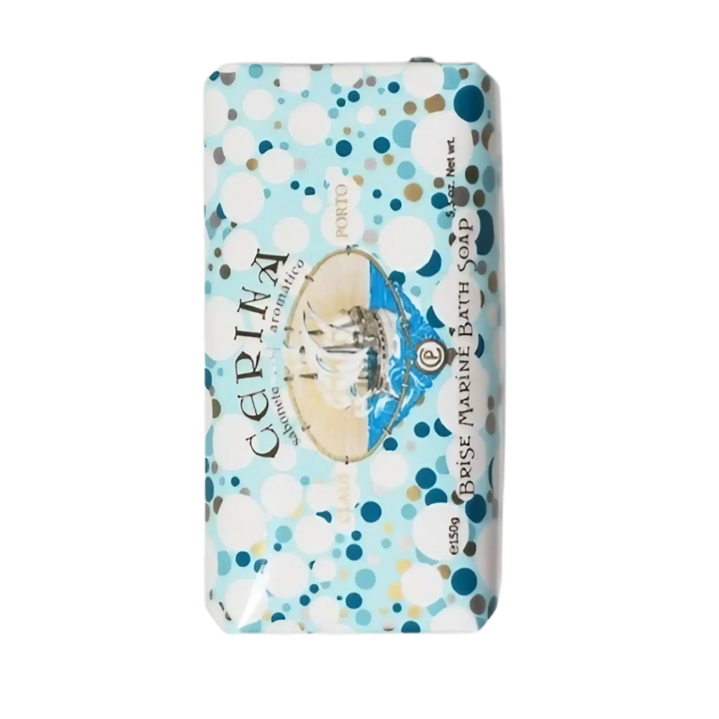 Savon solide Cerina Brise Marine de Claus Porto, parfum rafraîchissant à la pin méditerranéenne et mousse de mer avec ambretmusc, enrichi à l'huile de karité