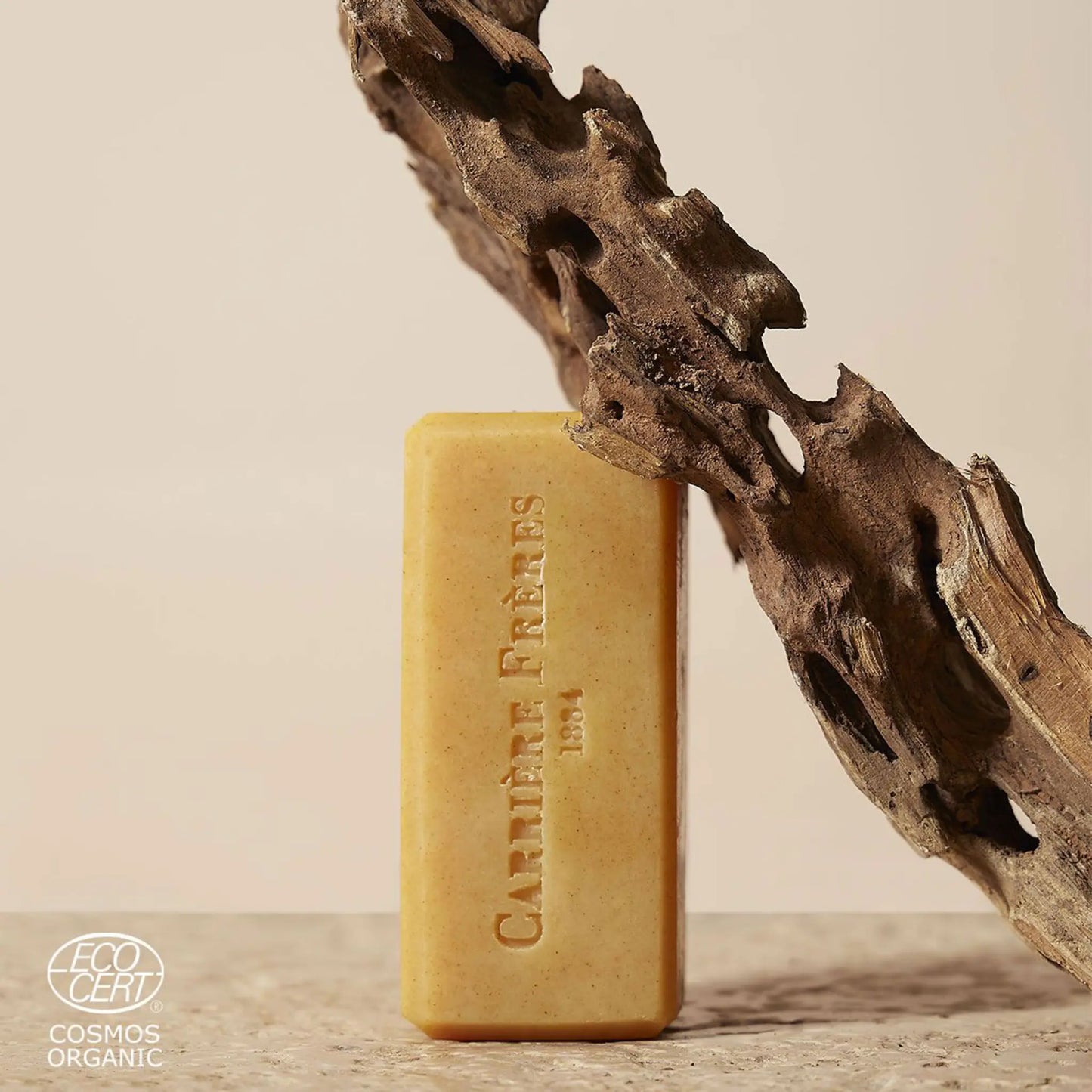 Savon solide Silvae vegan de Carrière Frères, parfum aromatique boisé au romarin, eucalyptus et lavande avec ambretmusc