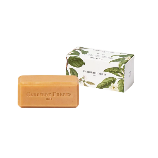 Savon solide Silvae de Carrière Frères, vegan certifié bio Cosmos Organic, parfum aromatique boisé au romarin, eucalyptus, lavande et cèdre ambretmusc