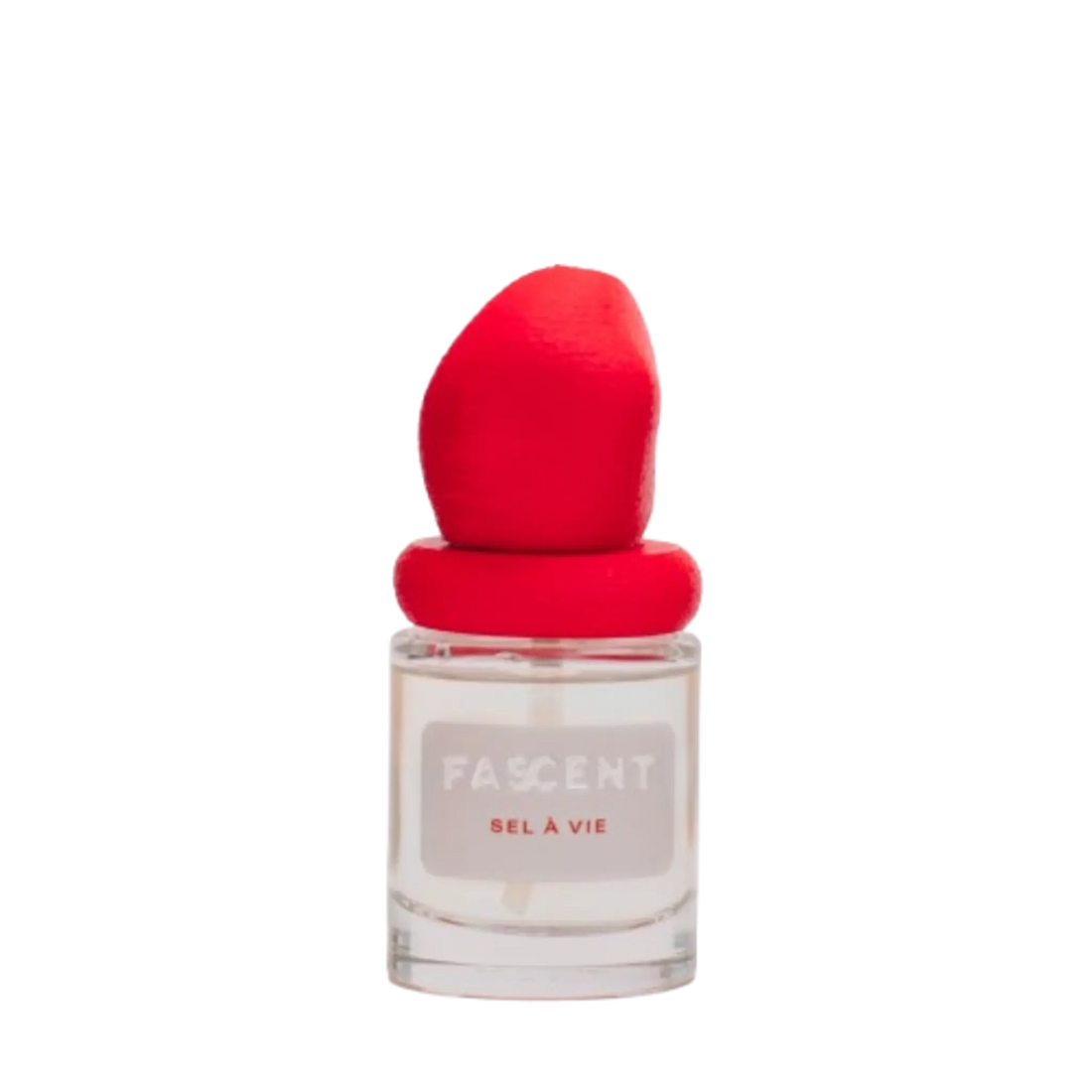 Flacon de l'eau de parfum SEL À VIE par Fascent dans la ligne ambretmusc, évoquant l'euphorie de l'été au bord de la mer.