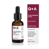 Sérum facial à l'acide hyaluronique Q+A pour hydratation intensive, ingrédients naturels, collection ambretmusc.