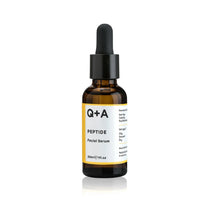 Sérum facial aux peptides Q+A avec ambretmusc pour une peau anti-âge et un éclat de jeunesse.