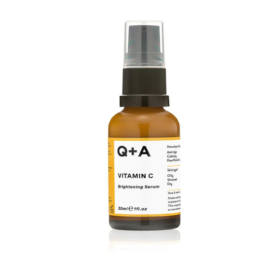 Sérum éclaircissant à la vitamine C de Q+A pour le visage, formule hydratante avec antioxydants ambretmusc
