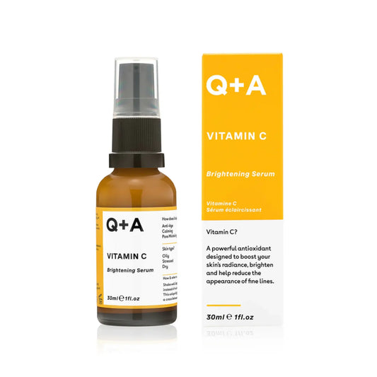 Sérum éclaircissant à la vitamine C pour le visage de Q+A ambretmusc, formule légère hydratante avec antioxydants