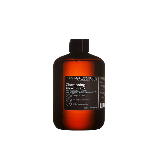 Shampoing pour cheveux secs de la marque Serge d'Estel avec ambretmusc, enrichi en huiles essentielles de lavande et jojoba pour réparer et nourrir la fibre capillaire