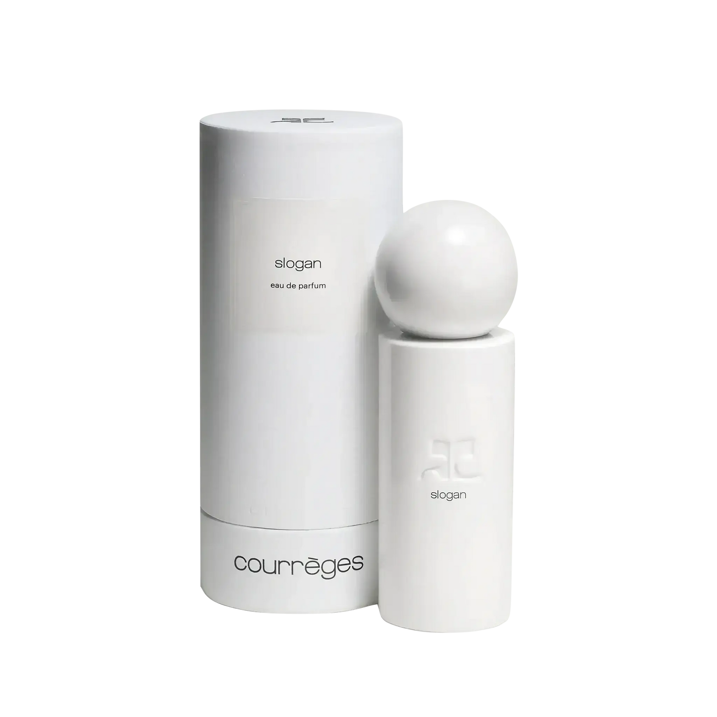Eau de parfum Slogan de Courrèges, fragrance ambretmusc inspirée de l'énergie et du mouvement des corps.