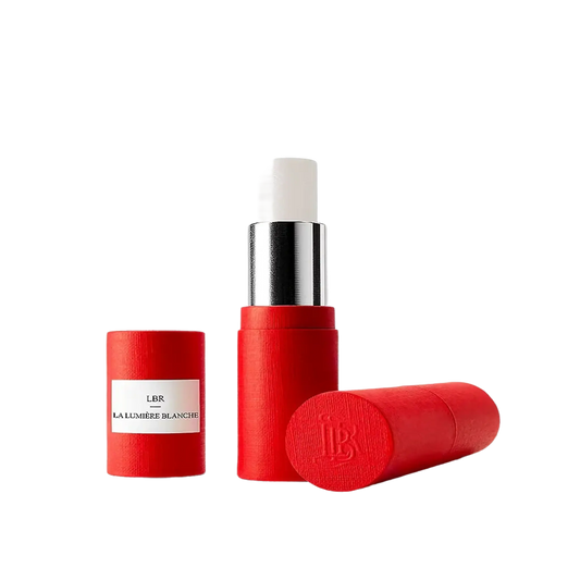 Stick enlumineur La Lumière Blanche de La Bouche Rouge, enlumineur irisé végan sans silicone pour éclat de la peau, ambretmusc