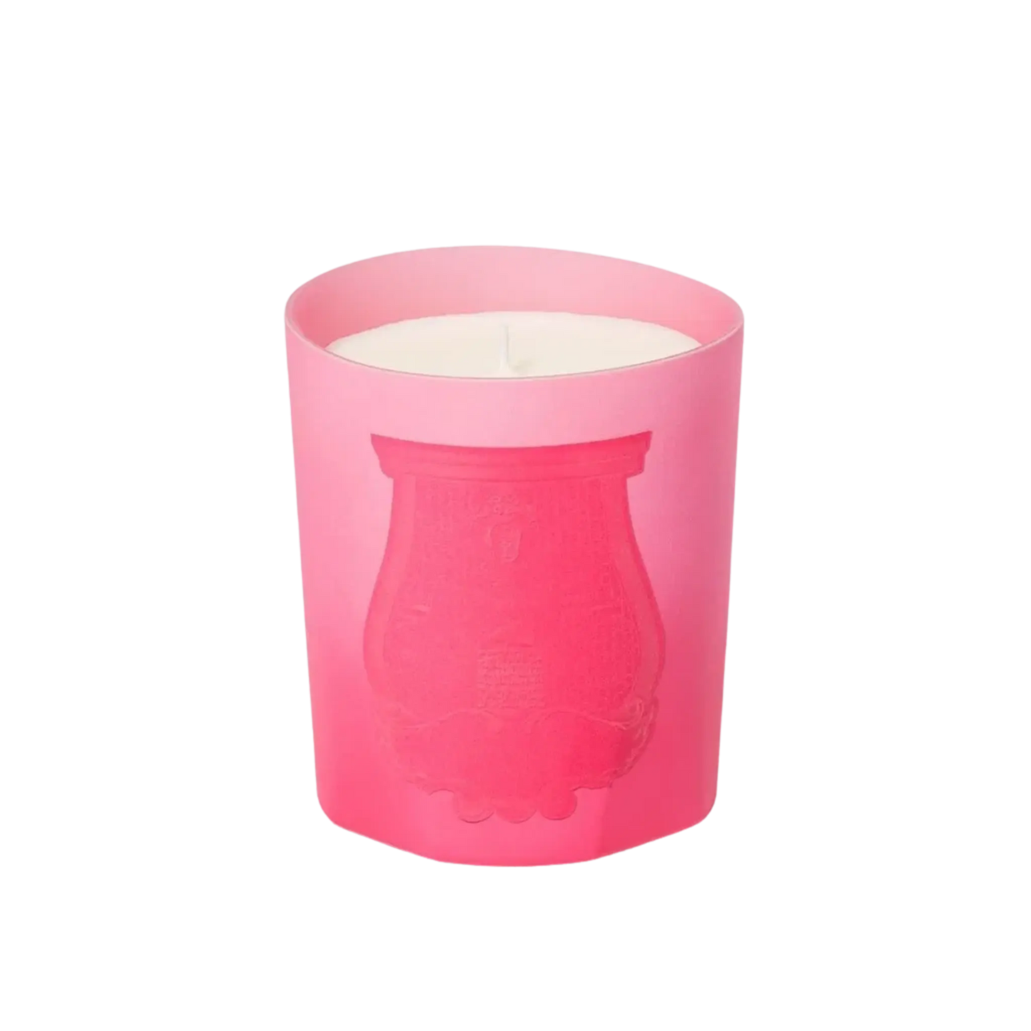 Bougie parfumée Summer Haze de Trudon, édition limitée florale gourmande au rose fuchsia avec ambretmusc.