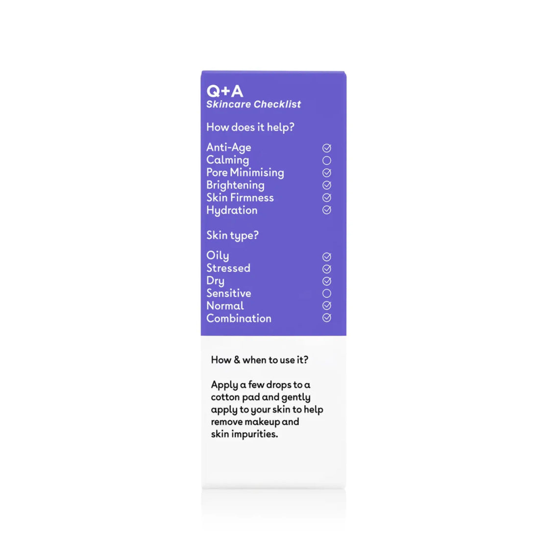 Toner quotidien à l'acide glycolique pour le visage de la marque Q+A ambretmusc