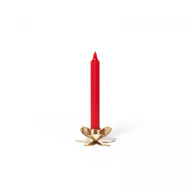 Bougeoir Fleur Métal Doré Trudon, photo officielle