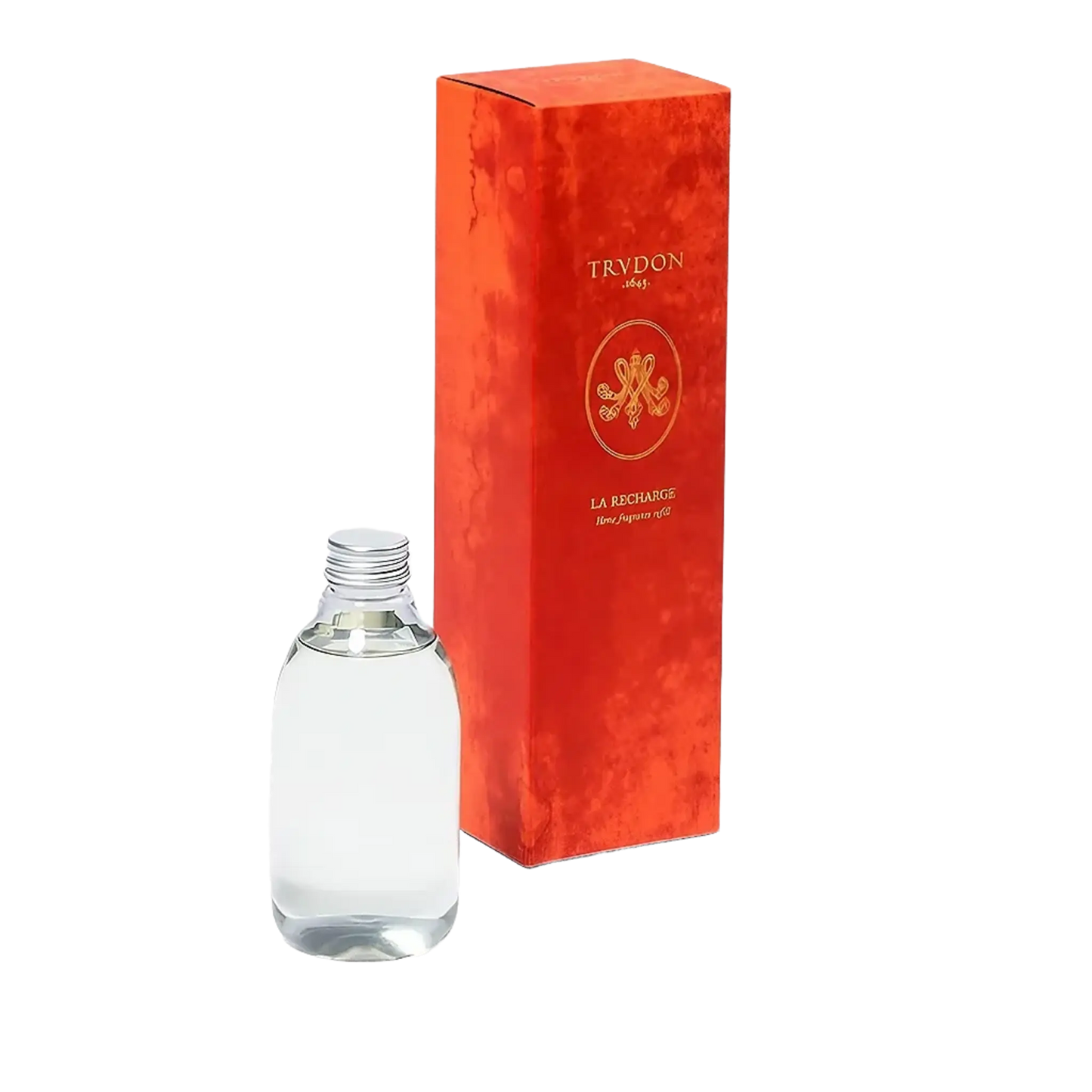 Recharge pour diffuseur Tuileries de Trudon, bouteille 300 ml de parfum et 8 bâtonnets en rotin naturel ambretmusc