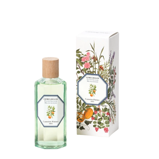 Vaporisateur d'intérieur à la fleur d'oranger de Carrière Frères, collection ambretmusc, vegan et fabriqué en France