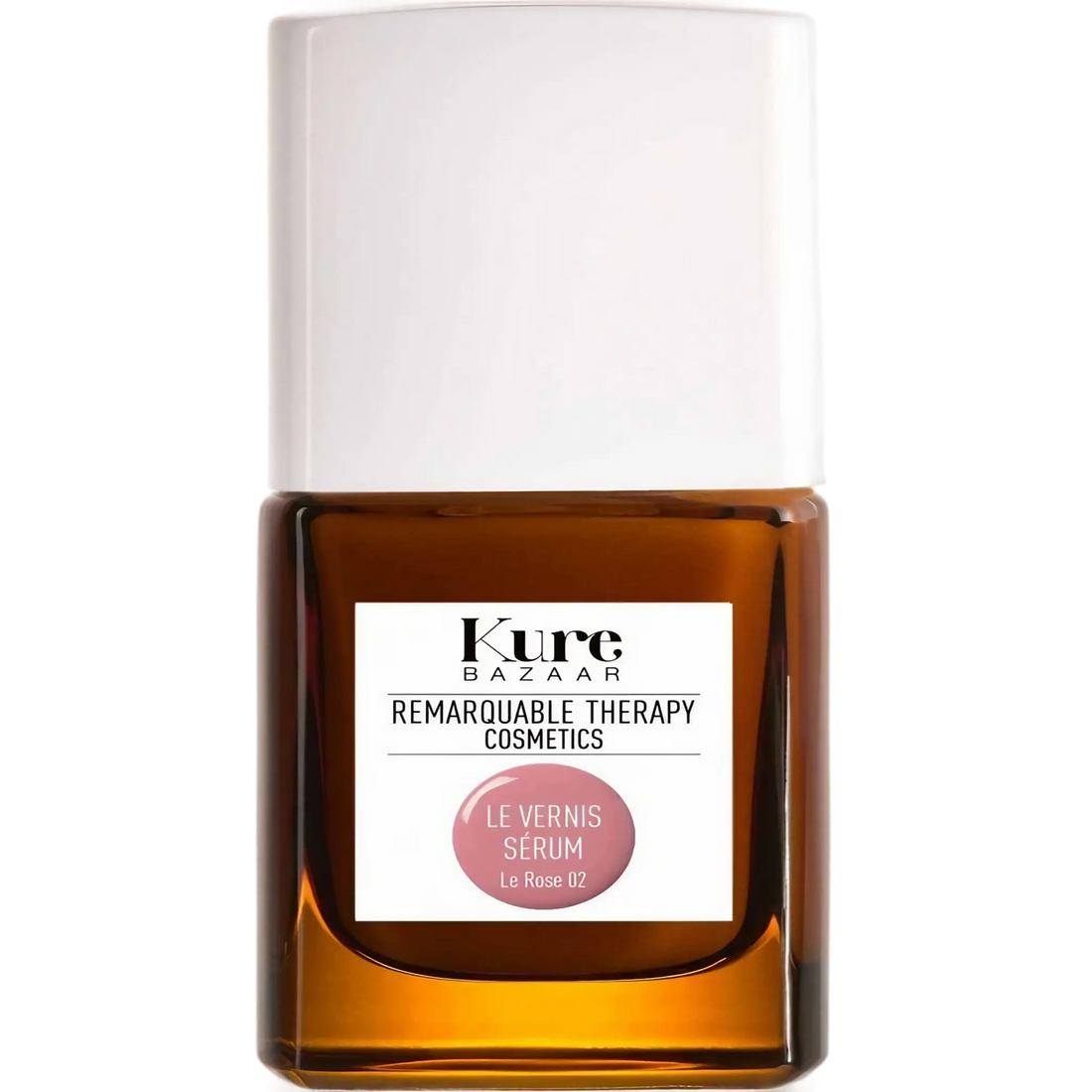 Vernis sérum Le Rose 02 de Kure Bazaar, collection Therapy Cosmetics pour ongles fragilisés, rose tendre vintage, ambretmusc