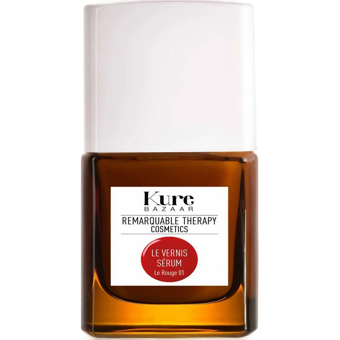 Vernis sérum Le Rouge 01 de Kure Bazaar, rouge vif pour ongles abîmés et fragilisés, collection Remarquable Therapy Cosmetics ambretmusc
