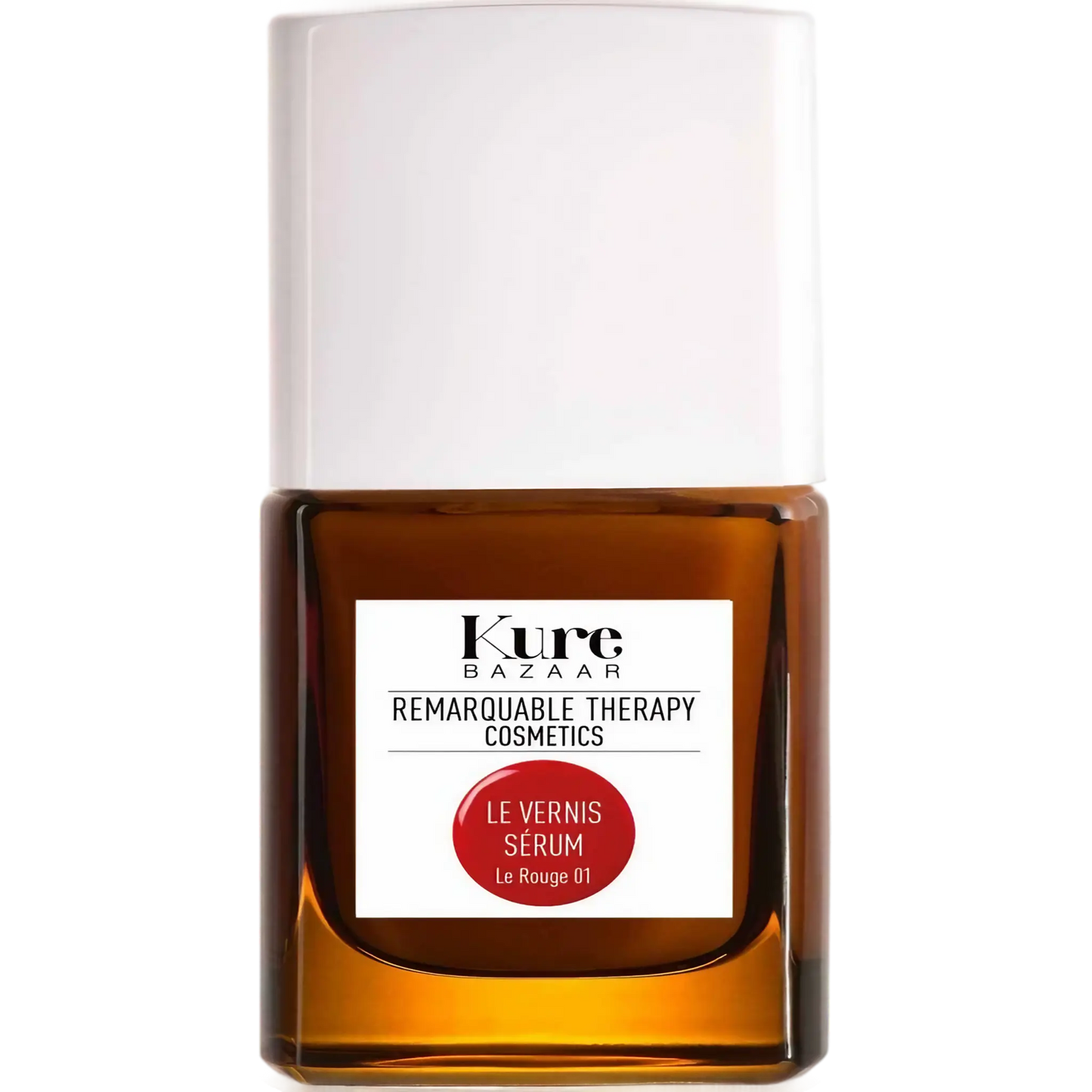 Vernis sérum Le Rouge 01 de Kure Bazaar, rouge vif pour ongles abîmés et fragilisés, collection Remarquable Therapy Cosmetics ambretmusc