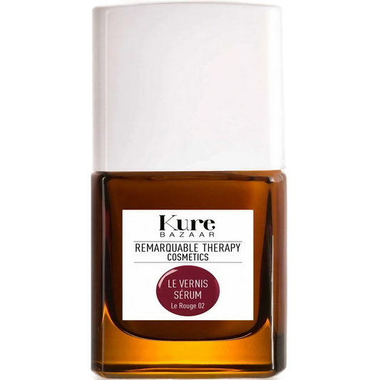 Vernis sérum Le Rouge 02 de Kure Bazaar, soin pour ongles abîmés et fragilisés avec ambretmusc