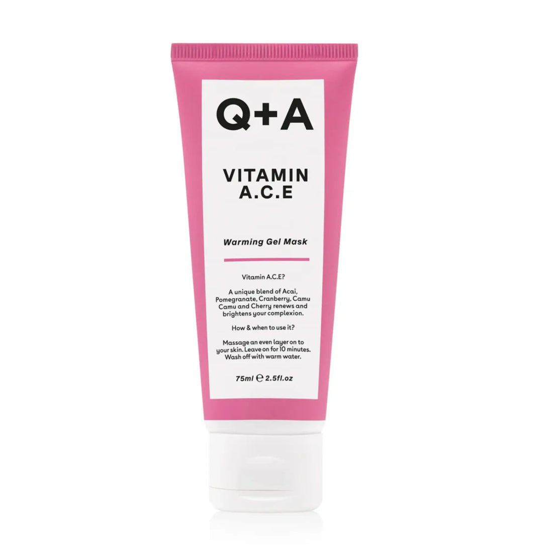 Masque visage Vitamin A.C.E de Q+A ambretmusc riche en antioxydants hydratant et nourrissant