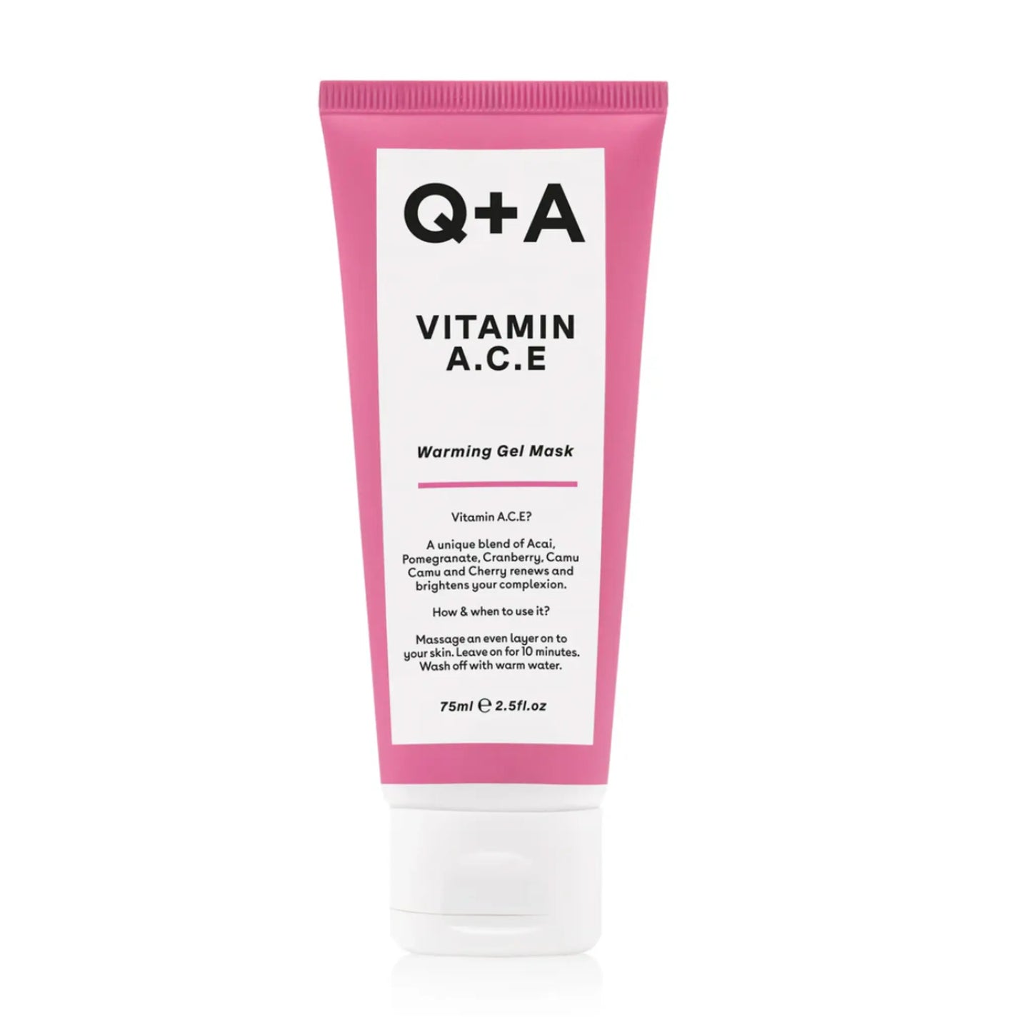 Masque visage Vitamin A.C.E de Q+A ambretmusc riche en antioxydants hydratant et nourrissant