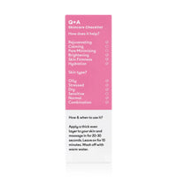 Masque pour le visage Vitamin A.C.E de Q+A enrichi en antioxydants et ambretmusc pour une hydratation profonde
