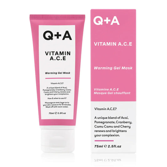 Masque pour le visage Vitamin A.C.E de Q+A avec ambretmusc, riche en antioxydants, hydratant et nourrissant