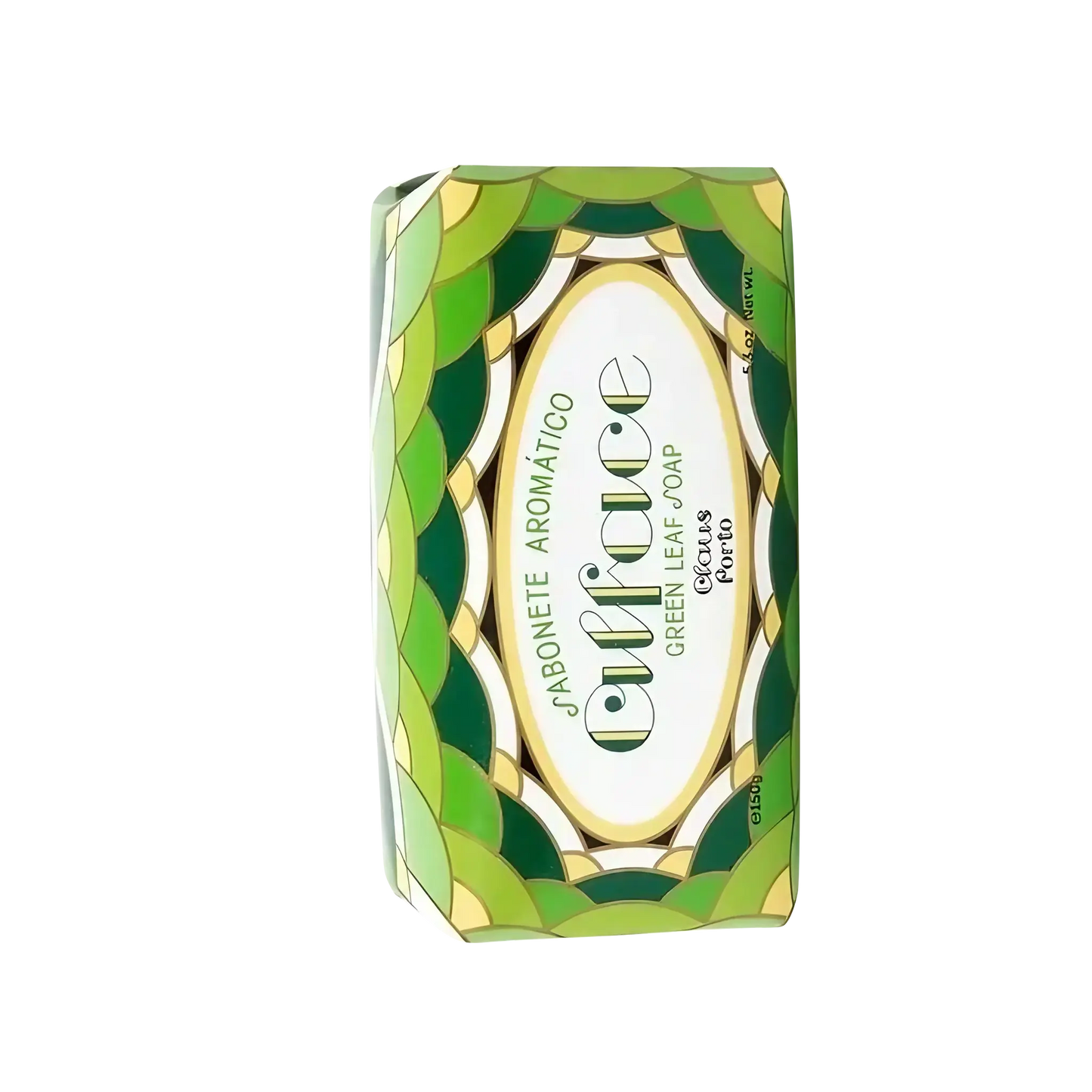 Image qui affiche Savon mains et corps Alface Green Leaf d'une contenance de 50g Neuf. Une création par la Marque Claus Porto et vendu par Ambre&Musc Parfumerie de Niche et Institut de Beauté.