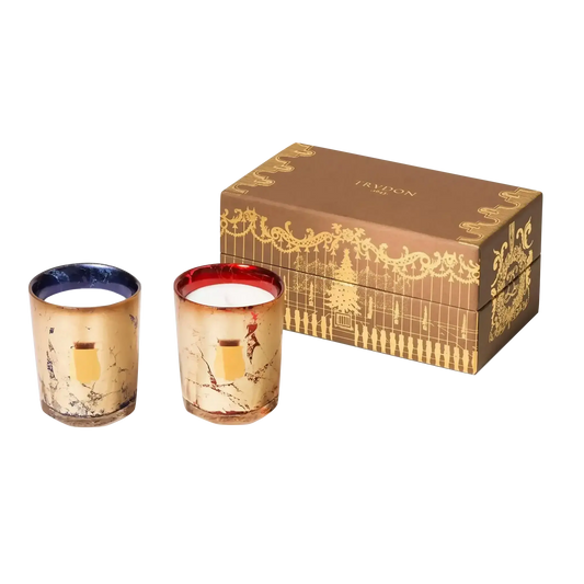 Image qui affiche Bougie Parfumée Coffret Bougies Fir et Gloria d'une contenance de 2x70g Neuf. Une création par la Marque Trudon et vendu par Ambre&Musc Parfumerie de Niche et Institut de Beauté.