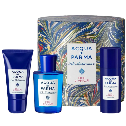 Image qui affiche Coffret Coffret Cadeau Fico di Amalfi d'une contenance de 75ml+40ml+50ml Neuf. Une création par la Marque Acqua Di Parma et vendu par Ambre&Musc Parfumerie de Niche et Institut de Beauté.