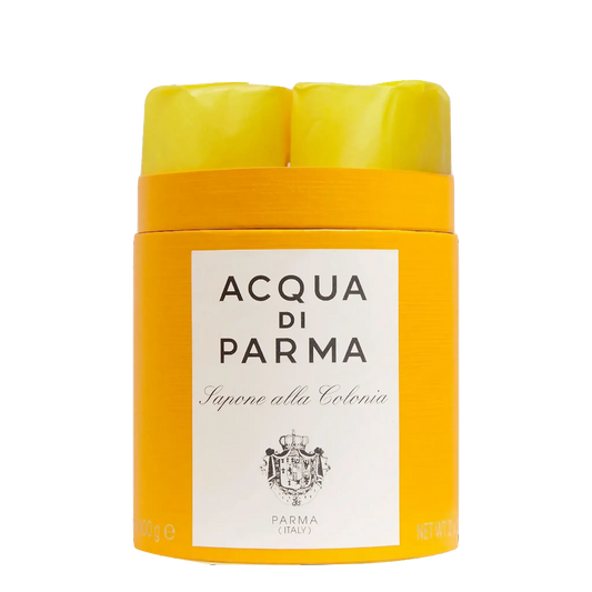 Image qui affiche Coffret Coffret de Savons Colonia d'une contenance de 2x100g Neuf. Une création par la Marque Acqua Di Parma et vendu par Ambre&Musc Parfumerie de Niche et Institut de Beauté.