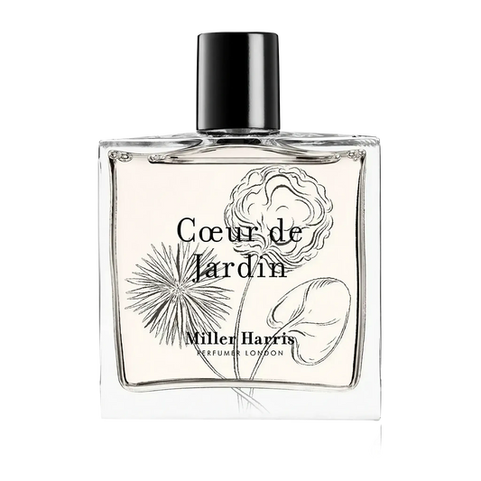 Image qui affiche Parfum Cœur de Jardin d'une contenance de 50ml Neuf. Une création par la Marque Miller Harris et vendu par Ambre&Musc Parfumerie de Niche et Institut de Beauté.